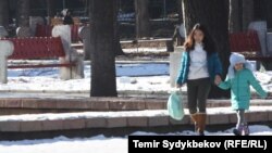Зима в Бишкеке.