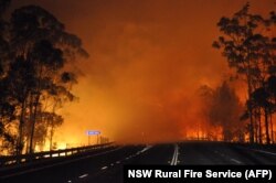 Лесной пожар в Австралии. Март 2014 года