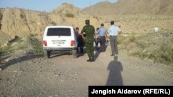 Kyrgyzstan-Tajikistan. Kyrgyz border guards at the border. 06/07/2015