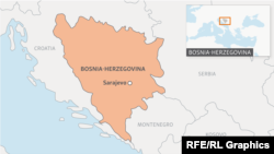 Босния жана Герцеговина мамлекетинин картасы.