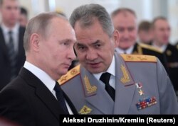 Сергей Шойгу с Владимиром Путиным