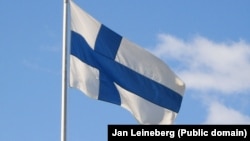 Flamuri i Finlandës. Fotografi nga arkivi. 