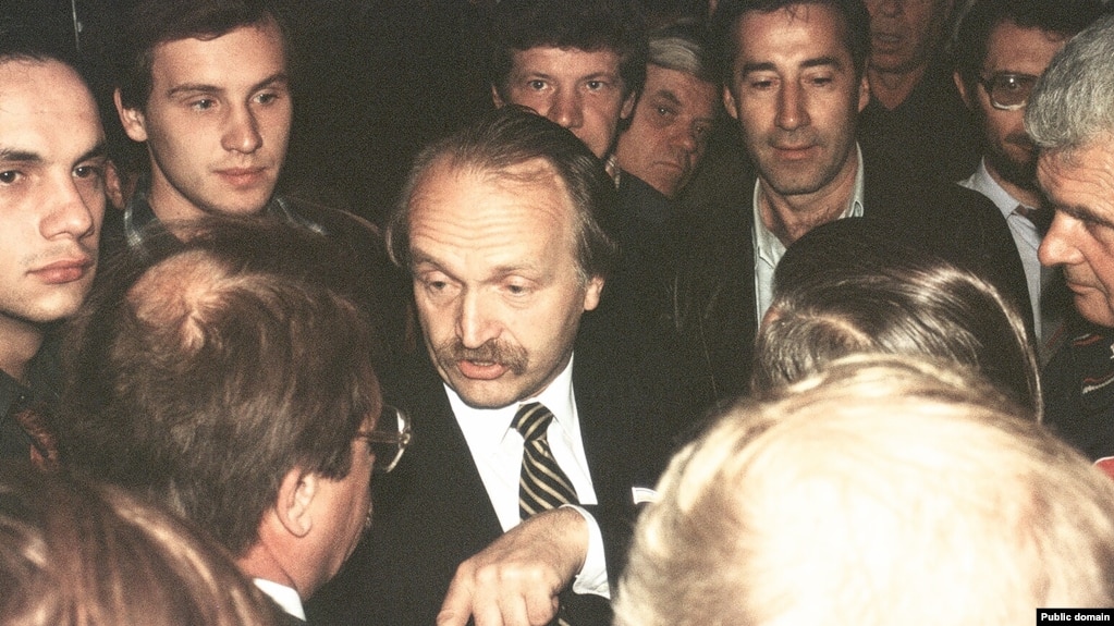 В'ячеслав Чорновіл на шахті ім. Поченкова, Макіївка, 1990-і роки