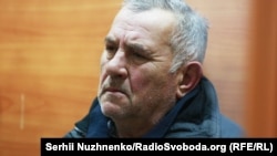 Yuriy Rossoshanskyy in a Kyiv court on January 9, where he was accused of murdering lawyer Iryna Nozdrovska