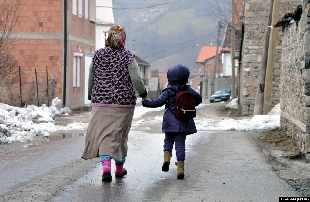 A schoolgirl's skip, captured by Admir Idrizi after school let out.