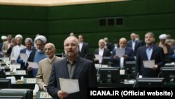 Iran -- Former IRGC commander and the new Parliament speaker Mohammad Bagher Ghalibaf in the opening ceremony of new parliamentary term on May 28, 2020.