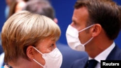 Cancelara Germaniei, Angela Merkel, și președintele Franței, Emmanuel Macron
