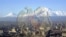 Armenia - A picture of the Armenian coat of arms juxtaposed against a view of Yerevan and Mount Ararat, July 5, 2011.