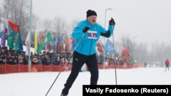 Аляксандар Лукашэнка падчас «Менскай лыжні-2019»