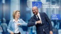 Ursula Von Der Lejen i Šarl Mišel u Briselu, 21. jul 2020.