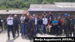 Protest rudara Rudnika 'Abid Lolić', arhivska fotografija