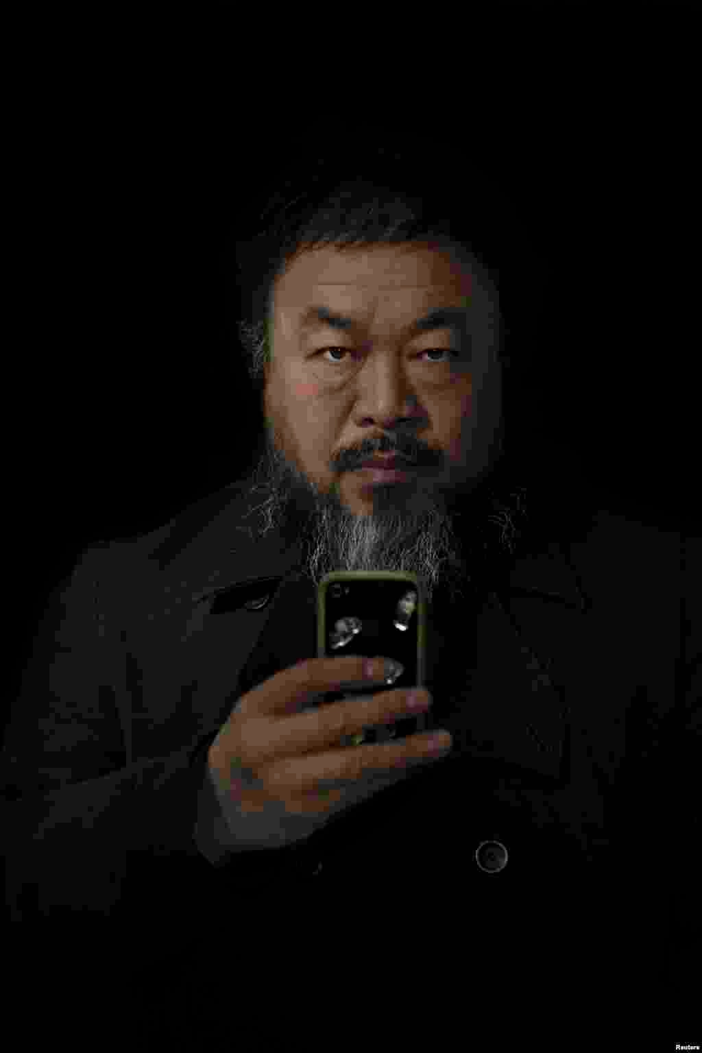 Stefen Chow of Malaysia, a photographer working for &quot;Smithsonian&quot; magazine, won second prize in the People -- Staged Portraits Single category with this picture of Chinese dissident artist Ai Weiwei in Beijing.