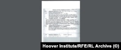 Scrisoarea lui Gheorghe Ursu către Europa Liberă, prezentată de Virgil Ierunca în emisiunea „Povestea vorbei”, din arhivele Hoover/foto prof.Sergiu Mustețea