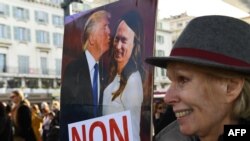 La o demonstrație în Franța după alegerea lui Donald Trump ca președinte