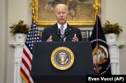 Joe Biden Washingtonban 2022. április 21-én