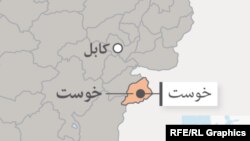 ولایت خوست در نقشه افغانستان 