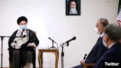 Mostafa Al-Kadhimi meet Supreme Leader of the Islamic Republic of Iran Ayatollah Ali Khamenei. July 21, 2020