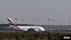 An Airbus 380 lands at Iran's International Imam Khomeini Airport near Tehran. (file photo)