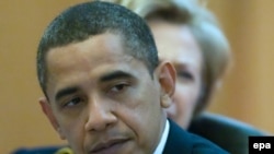 АҚШ президенті Барак Обама Қытай президентімен кездесуі кезінде. 17 қараша.2009
