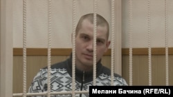 Russian blogger Vadim Tyumentsev in court in Tomsk on December 30