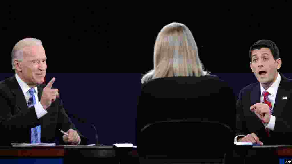 Жаркие споры во время вице-президентских дебатов. Дэнвилл, Кентукки, 11 октября 2012 года.