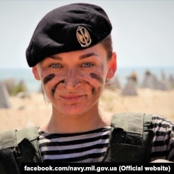 Старший лейтенант ВМС Олександра Безсмертна. Фото з офіційної фейсбук-сторінки ВМС ЗС України