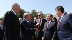 Түрк тилдүү мамлекеттердин кеңешинин Бакудагы саммитине келген лидерлер, 3-сентябрь 2018-жыл.