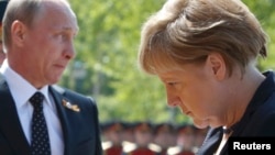 Владимир Путин и Ангела Меркель, 2015 год