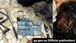 Armele și muniția găsite la suspectul ce a încercat să-l asasineze pe Oleksandr Ruvin, 11 aprilie 2016