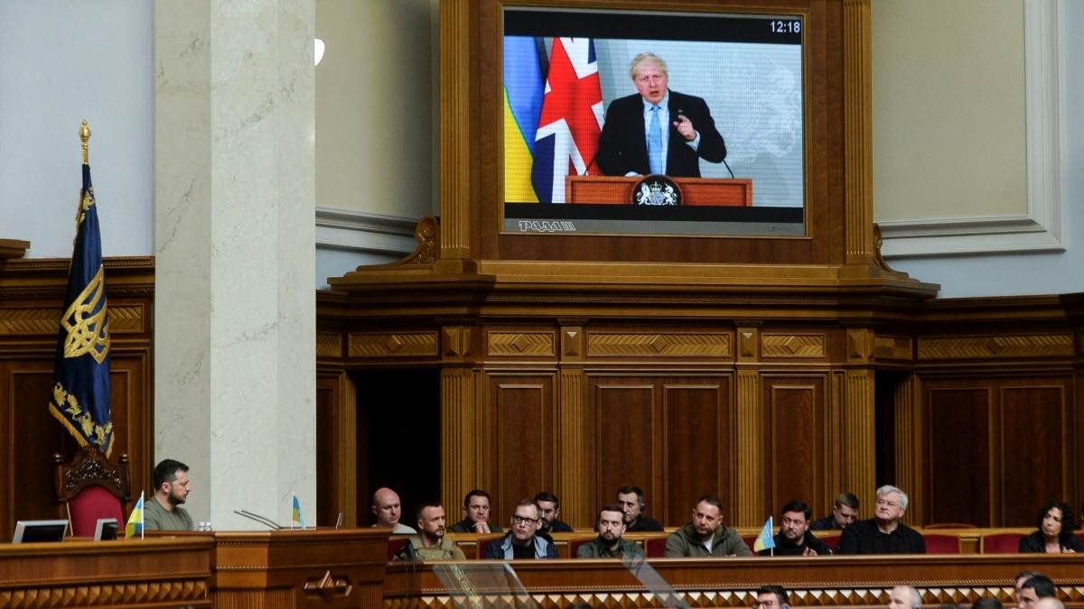 Boris Johnson made a video speech in the Verkhovna Rada