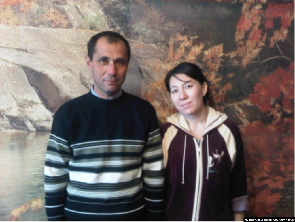 Farkhodkhon Mukhtarov and&nbsp;his wife, Surayo, five days after his release from prison in December 2010. His release came one day after U.S. Secretary of State Hillary Clinton publicly promised to raise cases of imprisoned human rights activists with President Islam Karimov during a visit to Tashkent. 