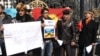 Акция в Бишкеке в поддержку независимости Украины у посольства России