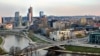 Top view of Vilnius downtown on April 12, 2015. Vilnius is the capital and largest city of Lithuania