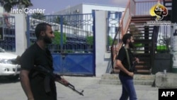 Libya -- A video grab reportedly shows forces of Ansar al-Sharia (Libya), which appears to be the group behind the September 11, 2012 attack on the US Consulate in Benghazi