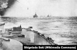 Вид с японского корабля, 27 мая 1905 года