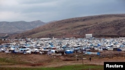 Pamje e një kampi të refugjatëve në Irak