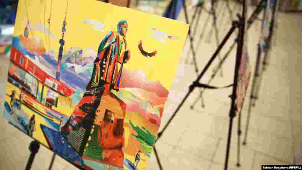 Коллаж-мозаика отобрана на конкурсе &laquo;Дети рисуют мир Алматы&raquo;.
