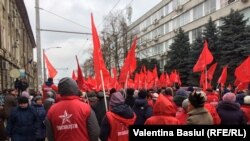 Protestul socialiștilor înaintea alegerilor din 24 februarie 