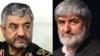 Iran's Revolutionary Guard commander Mohammad Ali Jafari (left) and Ali Motahari, a member of Iran's Parliament