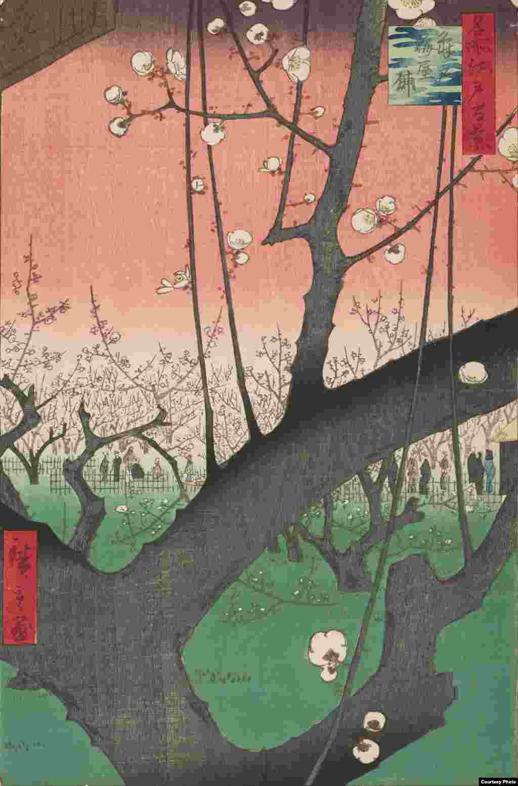 Utagawa Hiroshige, Kameido (1857), Folkwang Museum, Essen