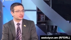 Секретарь фракции «Елк» Геворк Горгисян в студии «Азатутюн ТВ» (архив)