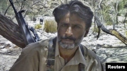 Allah Nazar Baluch, the leader of the Baluchistan Liberation Front, at an undisclosed location in Baluchistan province, undated