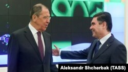 Russiýanyň daşary işler ministri Sergeý Lawrow türkmen prezidenti Gurbanguly Berdimuhamedow bilen Aşgabatda duşuşýar, 6-njy fewral, 2019-njy ýyl