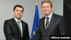 Victor Osipov la întîlnirea cu Štefan Füle, comisarul european pentru extinderea UE, ieri la Bruxelles