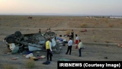 A bus collided with a minibus in Garmsar, Sep 2017