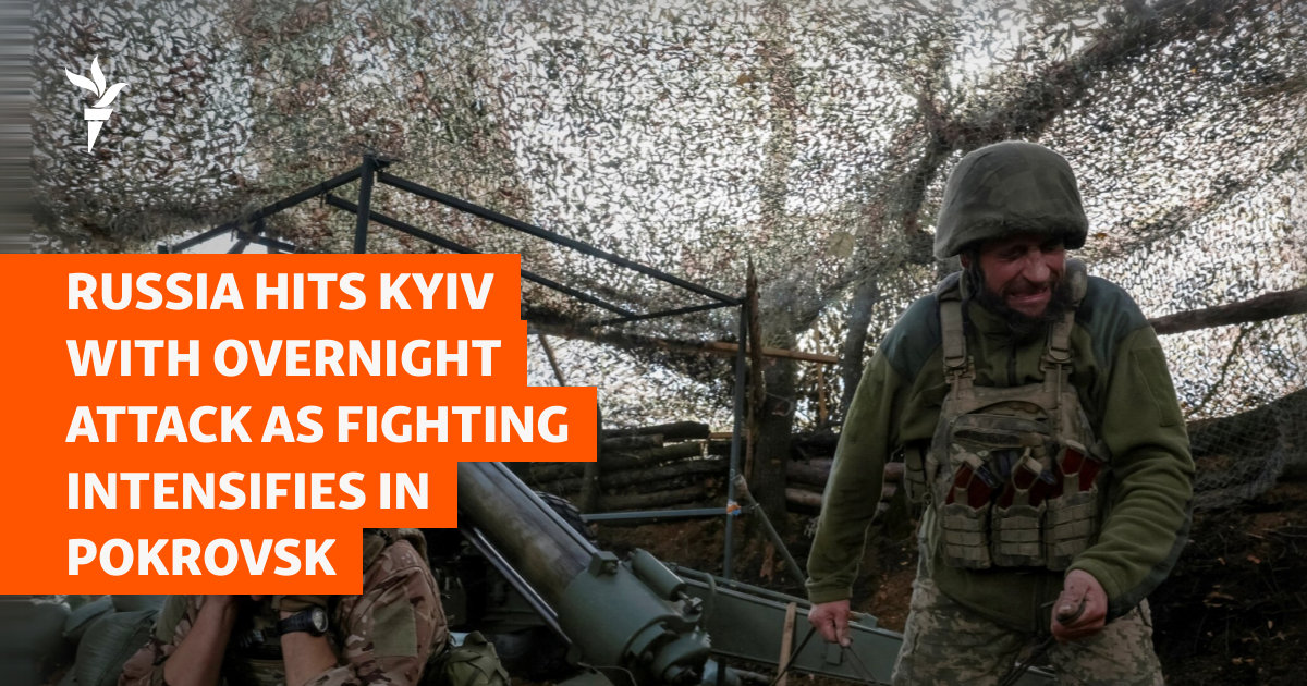 Russia Hits Kyiv With Overnight Attack As Fighting Intensifies in Pokrovsk