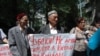 Uyghur Activists Picket Uzbek Embassy