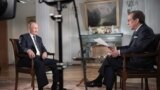 Владимир Путин дает интервью телеканалу Fox News по итогам встречи с Дональдом Трампом