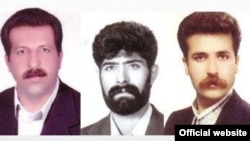 حمیدرضا آرایش (راست)٬ محمدعلی شمشیرزن (وسط) و کاظم دهقان پیشتر نیز در دادگاه شیراز به تبعید مادام‌العمر محکوم شده بودند. 