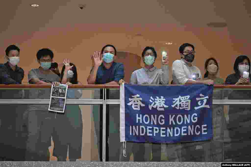 Protest la un mall din Hong Kong, 28 mai 2020